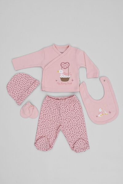 Yumilio طقم ملابس داخلية لحديثي الولادة منقوشة على شكل بطة لطيفة من القطن الع...