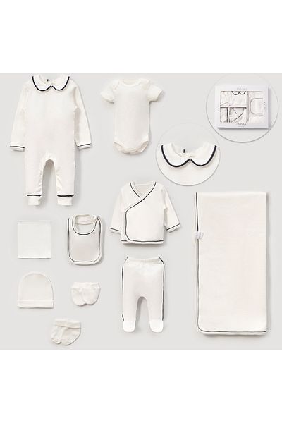 LOVE MAXX Cotton 10-Piece Hospital Release Newborn 0-3Month Baby Set