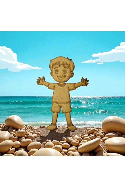 Home Çocuklar İçin Yaratıcı Boyama Mıknatıslı Figürleri 4 mm Ham Ahşap MDF