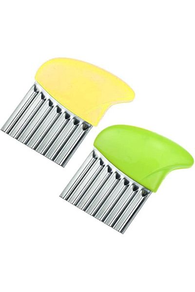 Generic Valuxe Crinkle Cut Tool, All-In-One Multifunctional Wavy Chopper Stainless Steel Tool Assistant, Su