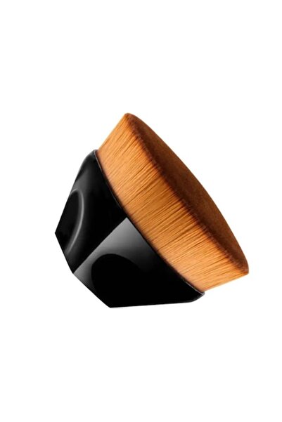 DIGIMAT STORE Pensula Kabuki plata, DIGIMAT®, pentru fond de ten, blush si blender, Negru