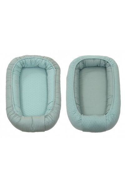 Amy Babynest Sleeping Support, Reversible, 70x45 cm, Cotton Knit Green