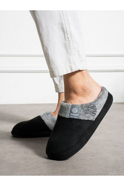 STOCON Men's Corduroy Fabric Comfortable Fur Inside Soft Sole House Slippers Dowry Slippers Stc1125