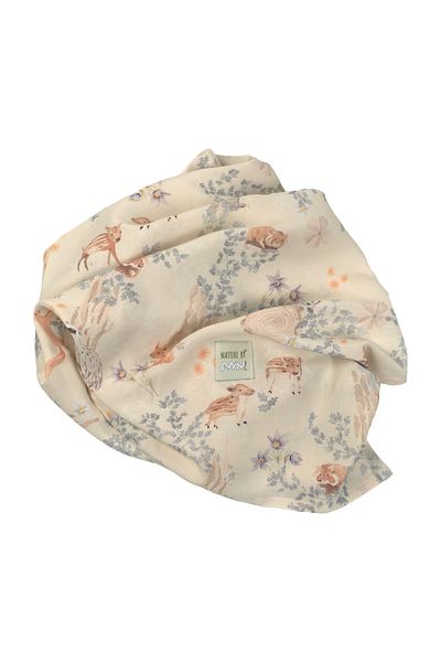 Amy Nature Bamboo by lightweight blanket for children, Oak Glade, 75x75cm