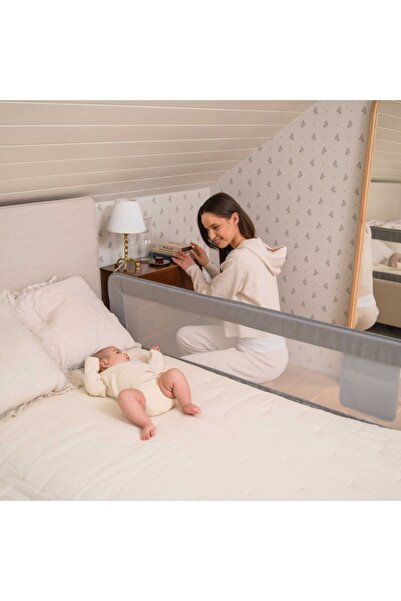 Momi Bariera de Siguranta rabatabila pentru pat, Lexi XL Plus - Beige