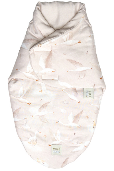 OEM Swaddling system, Baby swaddle made of Cotton with BabySoft anti-allergic filling, Beige Gang