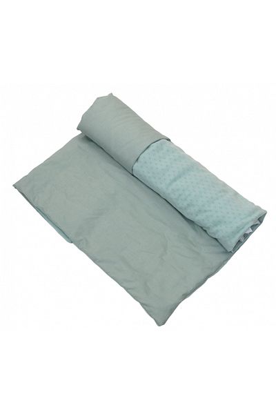 Amy Pilota pentru copii din bumbac, fata dubla, umplutura hipoalergenica BabySoft, Salvia, 150x100cm