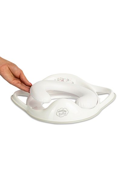 Maltex Baby Children's toilet reducer, non-slip, soft integrated ring and handles, Bear Alb, Maltex Baby