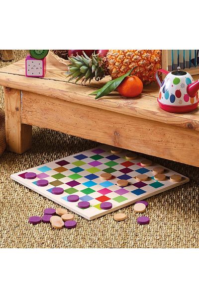 Vilac Rainbow Checkers Game -