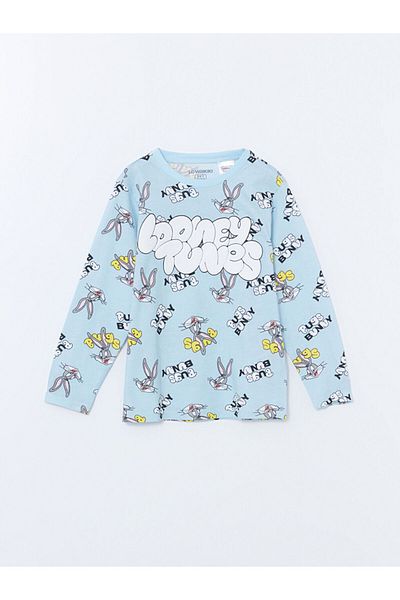 LC Waikiki Lcw Kids Blue Bugs Bunny Printed Boys Pajama Set