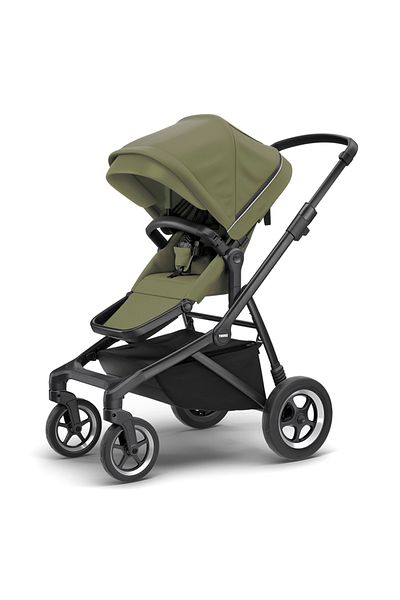 Thule SLEEK Stroller Black Frame and Soft Green Canopy (khaki green)