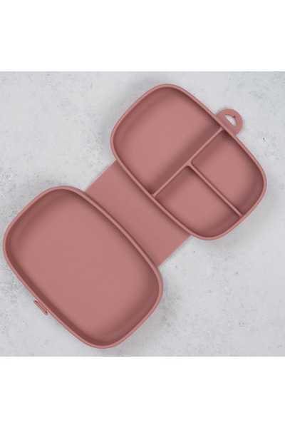 APPEKIDS Caserola compartimentata din silicon cu ventuza, Magic Box - Old Rose