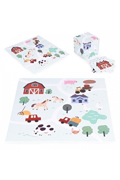Ecotoys Детска постелка за игра 90,5 x 90,5 x 1 см ECOEVA020 - Ферма