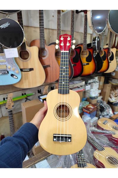 Adams Soprano Ukulele Natural/Red 4 Strings Children's Ukulele