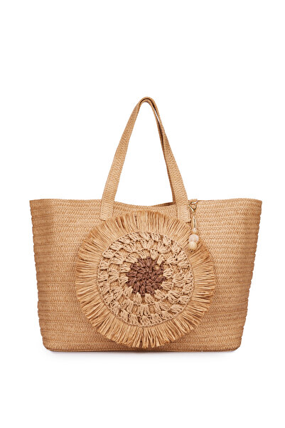 Pierre Cardin Naturel Kadın Hasır Omuz Çantası 05PC25Y1505