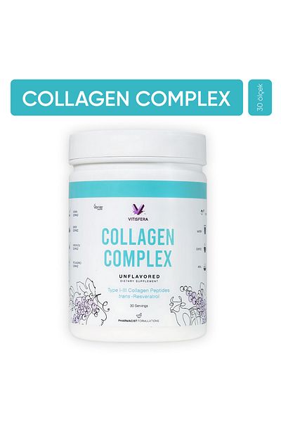 Vitisfera Collagen 100% Pure, Natural Type I-Iii Double Hydrolyzed Collagen Peptides + Trans Resveratrol