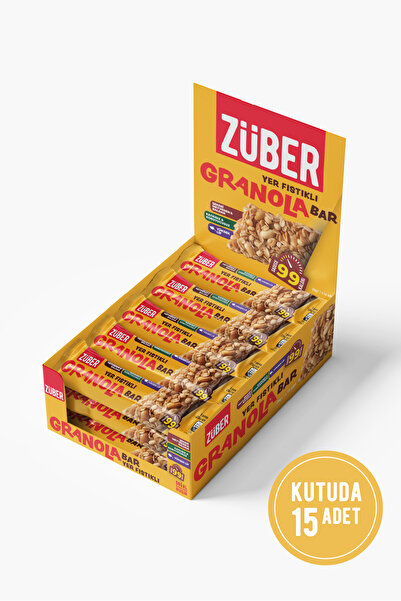 Züber Granola Bar Yer Fıstıklı 25g X 15 Adet