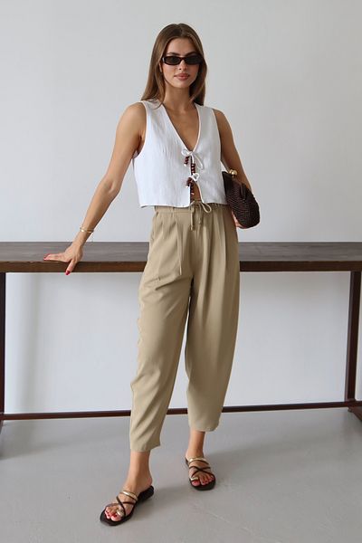 Trendyol Collection Khaki Shalwar/Harem Schnürhose TWOSS25PL00126
