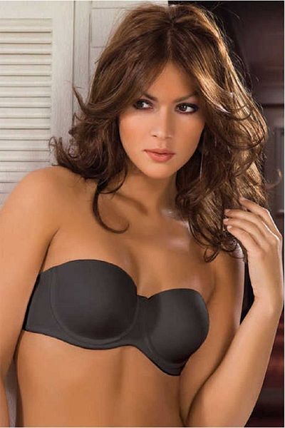 Le Jardin 7035 Model Classic Strapless Μαύρο σουτιέν - Pemilo Da, Χωρίς επένδυση και Χωρίς Στήριγμα