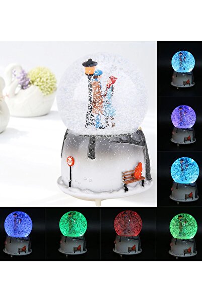 Zemtigo Kar Tanesi Otomatik Püskürtmeli Sonsuz Aşk Kış Masalı Büyük Boy Işıkl...