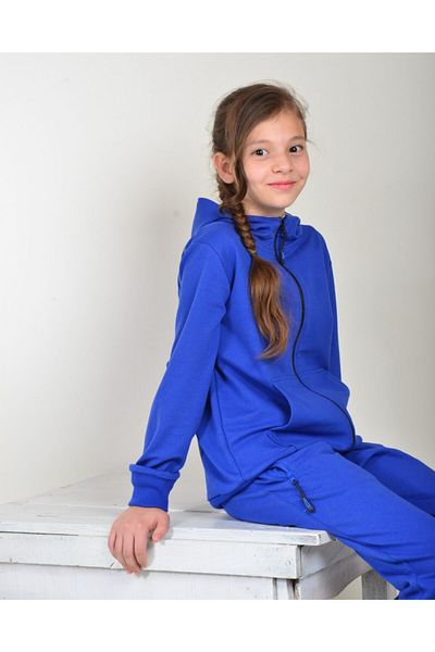 KİDSPİTİRCİK Unisex Παιδική φόρμα μπλε με φερμουάρ 4 εποχών