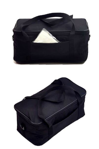YclShop 18 Liters Black 42*18*22 Hot Cold Protection Icebox Cooler Picnic Beach Bag with 3 Compartments