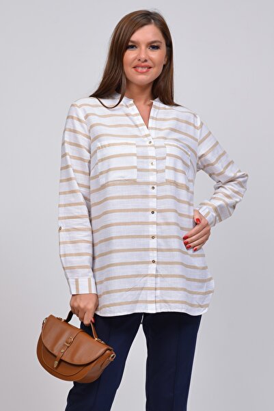 TUSSE Марін Смугаста сорочка з 100% бавовни великого розміру