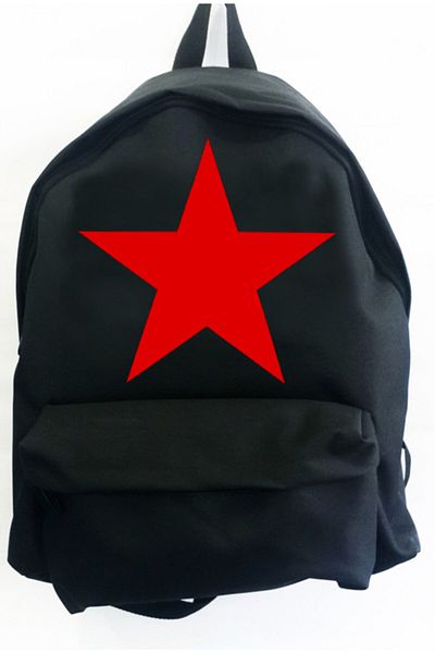 Köstebek Unisex σακίδιο πλάτης Black Red Star