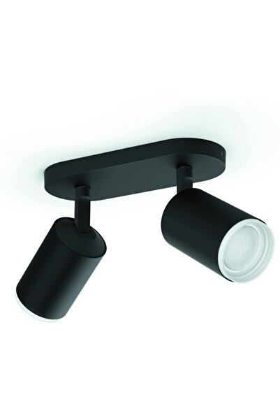 Philips Hue White & Col. Amb. Bluetooth 2'li Spot Lamba Fugato, Led Gu10, Siyah, Kısılabilir, 16 Milyon Renk