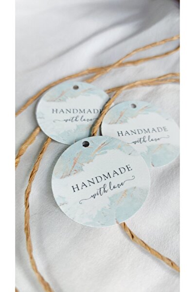 Çikoleyt Design ملصق مصنوع يدويًا مع ثقب 4x4 سم 50 قطعة