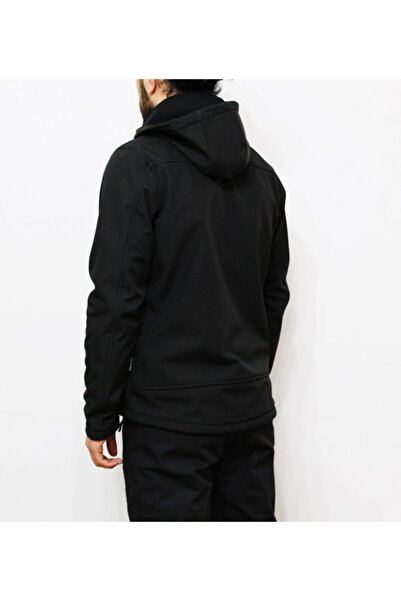 Mudwill Erkek Siyah Outdoor Rüzgar Geçirmez Kapüşonlu Mont