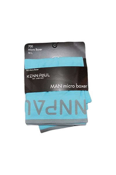 Kennpaul Men's Turquoise Microfiber Lycra Flexible Seamless Boxers