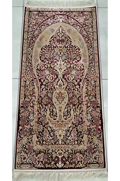 Kardesler Bambu Halı Seccade Yumuşak Yüzey Sık Dokuma 10416a Saçaklı Kırmızı 60 X 120 Cm