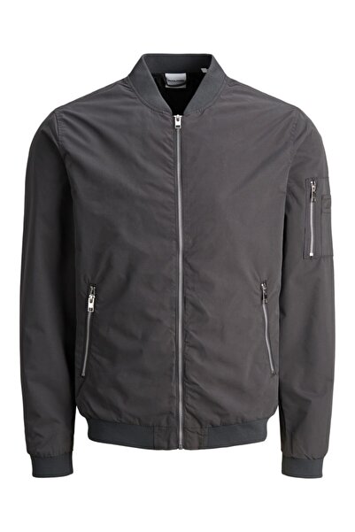 Jack & Jones سترة راش بومبر رمادية للرجال ( 12165203 -ASP)