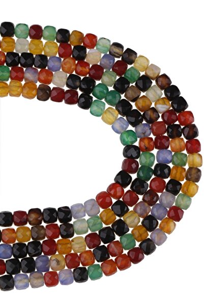 Dünya Doğal Taş 4x4 mm Cub tăiat agat Stone Array - Dz3734