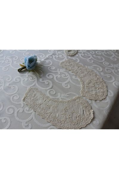SHERLOCK HOME Cotton Scallop Raw Collar