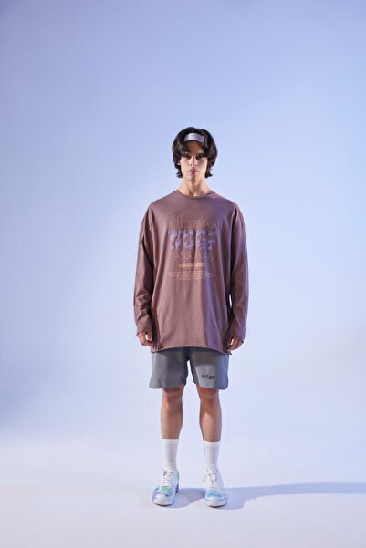 Woof Gym Oversized Long Sleeve T-shırt - Rose Taupe