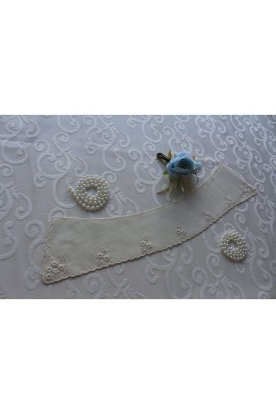 SHERLOCK HOME Cotton Scallop Raw Collar