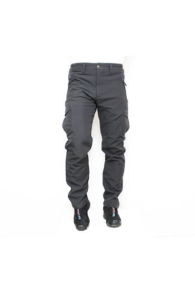 Mudwill Ανδρικό γκρι Cargo Winter Softshell παντελόνι με τσέπες