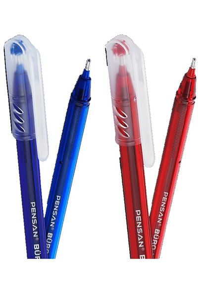Pensan Office Ballpoint 1mm 2270 Blue + Red 20 Pack