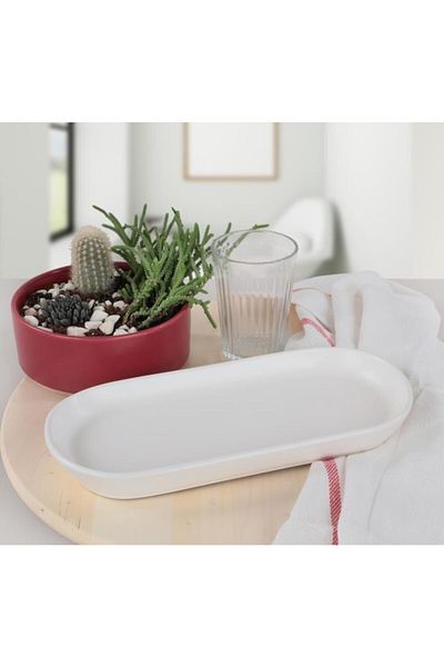 Keramika 26 cm Matte Transparent White Boat Noyan - 021 a