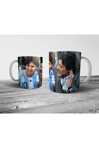 Pixxa Futbolun Efsaneleri Ronaldo Messi Pele Maradona Zidane Kupa Bardak Model 3