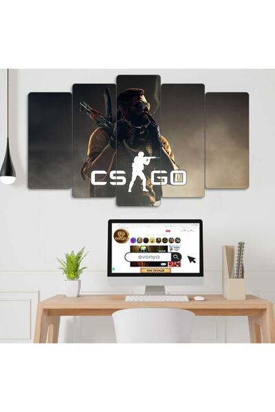 EVLOYA Cs Go Counter Strıke 5 Parçalı Tablo