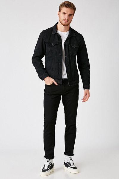 Koton Schwarze Herrenjeans 0KAP41942NW