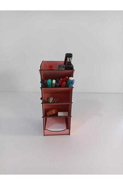 Ağaçistan منظم حامل قلم واحد باللون الوردي