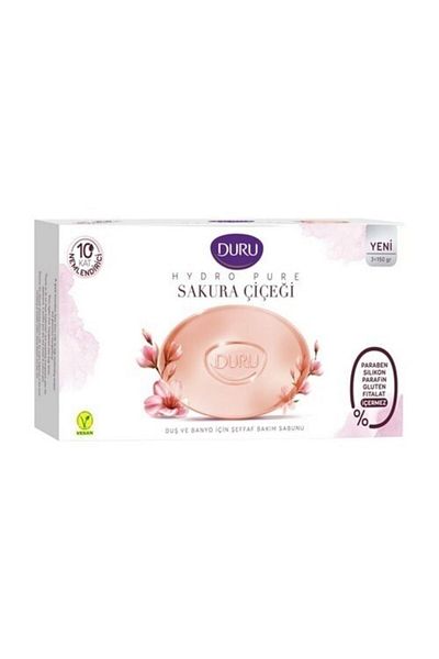 Duru Shower Soap Hydro Pure Sakura Flower 3x150 Gr (vegan) X 2 Pieces