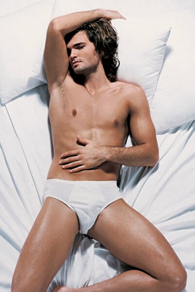 Çift Kaplan Erkek Süprem Kumaş Beyaz Slip 0740