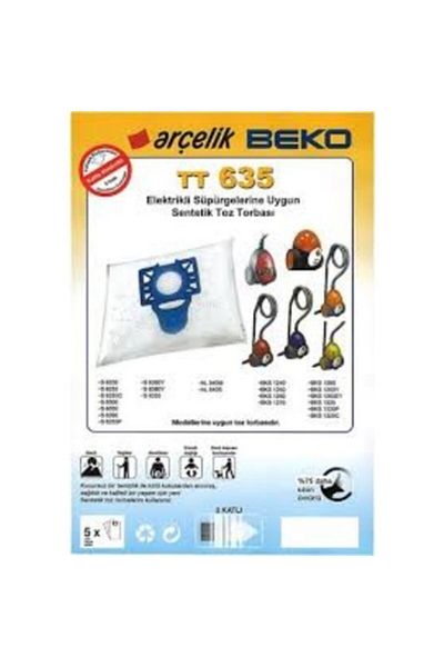 Arçelik - كيس غبار بيكو Tt 635 20 قطعة