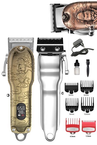 yopigo K-19a Retro Profesyonel Şarjlı Saç Sakal Kesme Tıraş Makinesi Erkek Tr...