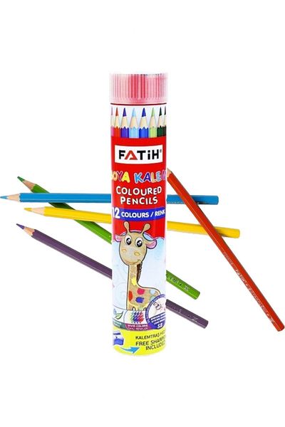 Fatih Metal Tube 12 Pieces Dry Paint Pen 12 Colors Dry Paint Full Size